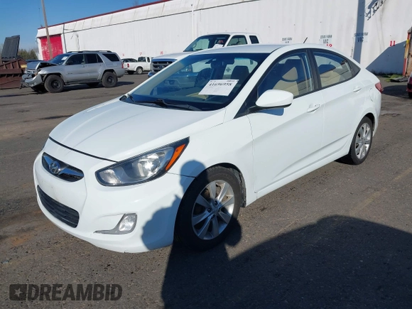 2012 Hyundai Accent GLS with VIN KMHCU4AE3CU246908, listed as a IAAI auction lot 41696958 with 175,164 mi miles. Bid and sale history available at carsss.com. Image 2.