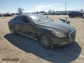 2015 Hyundai Genesis 5.0L with VIN KMHGN4JF1FU064264, listed as a Copart auction lot 45458375 with 113,715 mi miles and Salvage Title. Bid and sale history available at carsss.com. Image 4.