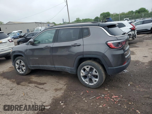 2021 Jeep Compass Limited z VIN 3C4NJDCB8MT604489, wystawiony jako Copart lot #55817885 z przebiegiem 49 357 mil mil oraz Czysty tytuł • Clean title. Historia ofert i sprzedaży dostępna na DreamBid. Obrazek 2.