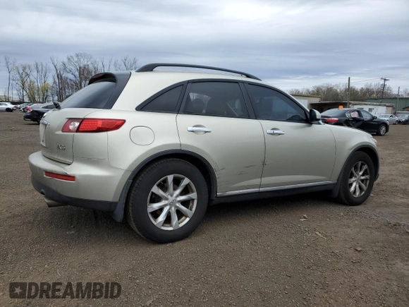 2006 Infiniti FX with VIN JNRAS08W86X201667, listed as a Copart auction lot 53884045 with 169,988 mi miles and Salvage Title. Bid and sale history available at DreamBid. Image 3.
