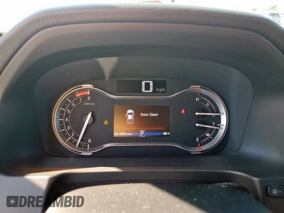 2019 Honda Ridgeline RTL-E with VIN 5FPYK3F7XKB002241, listed as a Copart auction lot 53804835 with 61,880 mi miles and Salvage title. Bid and sale history available at DreamBid. Image 9.