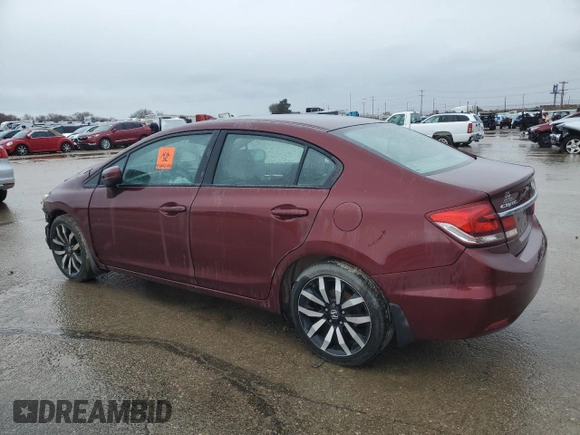 2015 Honda Civic Sedan EX-L with VIN 2HGFB2F90FH538287, listed as a Copart auction lot 46368535 with 0 mi miles and Salvage Title. Bid and sale history available at carsss.com. Image 2.