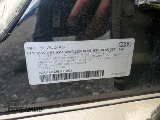 2014 Audi A8 4.0T with VIN WAUR2AFD5EN003923, listed as a Copart auction lot 65389025 with 97,833 mi miles and Salvage title. Bid and sale history available at DreamBid. Image 12.