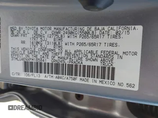 2015 Toyota Tacoma with VIN 3TMLU4ENXFM185841, listed as a IAAI auction lot 41896752 with 111,629 mi miles and . Bid and sale history available at DreamBid. Image 9.