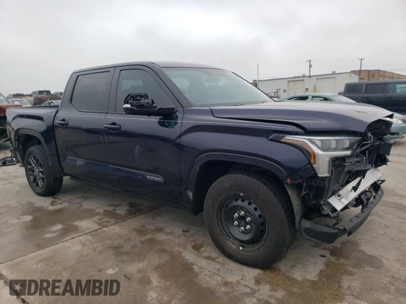 2023 Toyota Tundra 2WD Platinum with VIN 5TFNA5ABXPX029779, listed as a Copart auction lot 44708015 with 25,718 mi miles and Salvage Title. Bid and sale history available at carsss.com. Image 4.