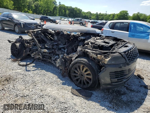 2021 Land Rover Range Rover with VIN SALGR2SU1MA422920, listed as a Copart auction lot 53411554 with Not provided miles and Salvage title. Bid and sale history available at DreamBid. Image 4.