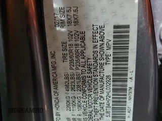 2017 Acura RDX Advance z VIN 5J8TB4H72HL032928, wystawiony jako Copart lot #58221075 z przebiegiem 113 701 mil mil oraz Szkoda całkowita • Salvage title. Historia ofert i sprzedaży dostępna na DreamBid. Obrazek 13.