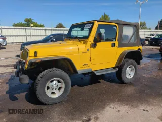 2004 Jeep Wrangler Sport z VIN 1J4FA49S64P751615, wystawiony jako Copart lot #55810895 z przebiegiem 128 165 mil mil oraz Szkoda całkowita • Salvage title. Historia ofert i sprzedaży dostępna na DreamBid. Obrazek 1.
