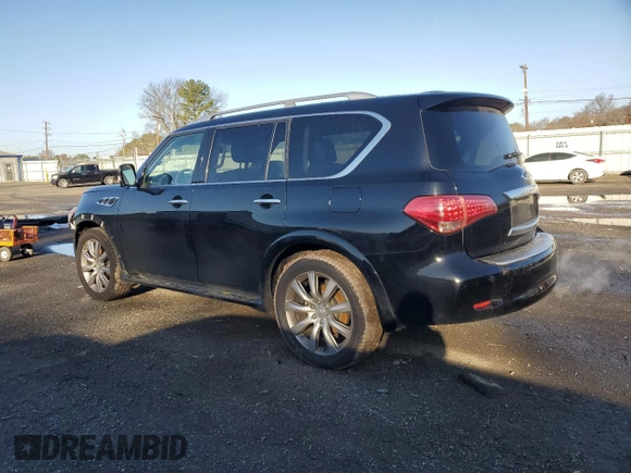 2013 Infiniti QX56 with VIN JN8AZ2NF2D9530334, listed as a Copart auction lot 43047735 with 165,203 mi miles and Salvage title. Bid and sale history available at DreamBid. Image 2.