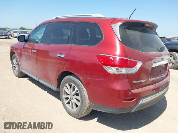 2013 Nissan Pathfinder SV with VIN 5N1AR2MM1DC614185, listed as a IAAI auction lot 42037843 with 165,453 mi miles. Bid and sale history available at carsss.com. Image 3.