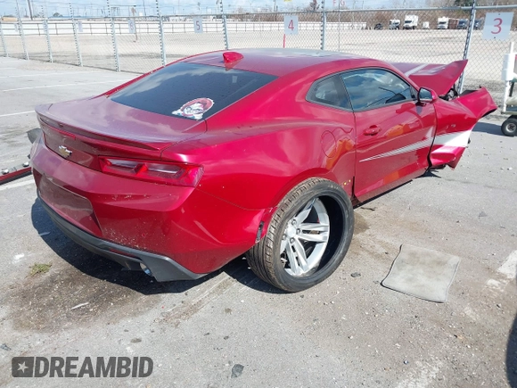 2017 Chevrolet Camaro 2LT with VIN 1G1FD1RSXH0172453, listed as a IAAI auction lot 41525129 with 44,262 mi miles. Bid and sale history available at carsss.com. Image 4.