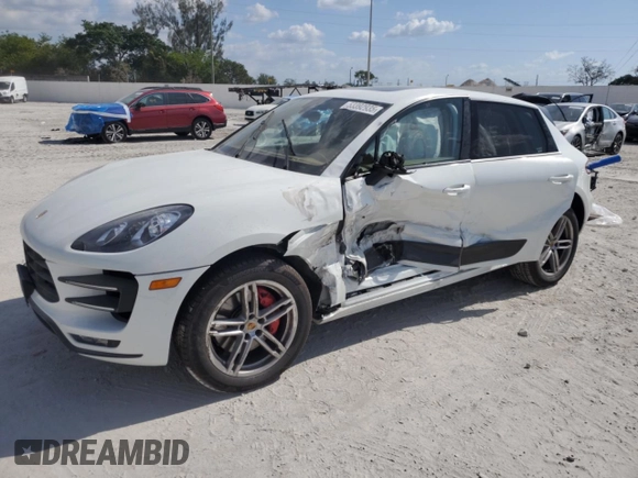 2015 Porsche Macan Turbo with VIN WP1AF2A59FLB98639, listed as a Copart auction lot 53392935 with 48,201 mi miles and Salvage title. Bid and sale history available at DreamBid. Image 1.