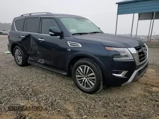 2021 Nissan Armada SL with VIN JN8AY2BC0M9147490, listed as a Copart auction lot 82825424 with 64,968 mi miles and Salvage Title. Bid and sale history available at carsss.com. Image 12.