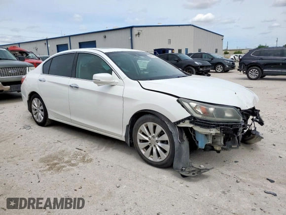 2015 Honda Accord EX-L with VIN 1HGCR2F84FA084078, listed as a Copart auction lot 54117765 with 235,549 mi miles and Salvage title. Bid and sale history available at DreamBid. Image 4.