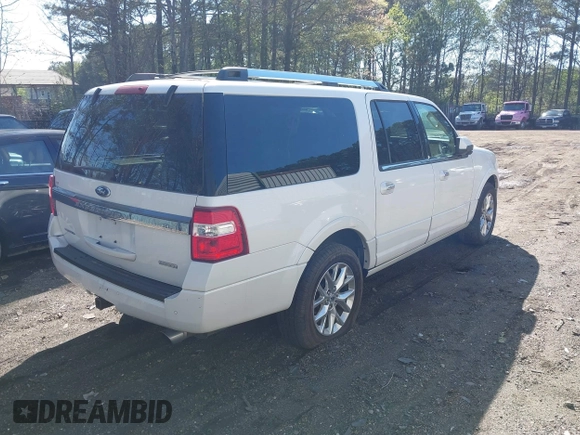 2015 Ford Expedition Max Limited with VIN 1FMJK2AT6FEF09911, listed as a IAAI auction lot 42009348 with 144,172 mi miles and . Bid and sale history available at DreamBid. Image 4.