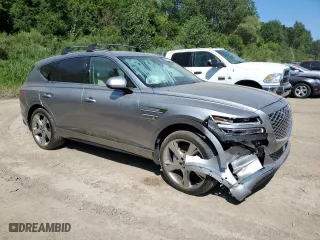 2022 Genesis GV80 with VIN KMUHBDSBXNU101806, listed as a Copart auction lot 66889304 with 24,977 mi miles and Clean Title. Bid and sale history available at carsss.com. Image 4.