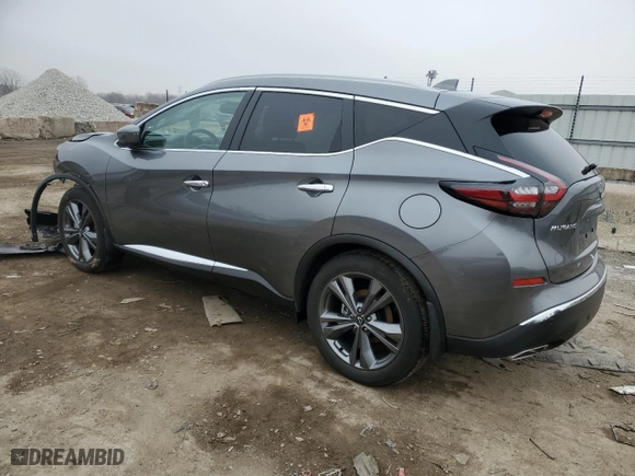 2023 Nissan Murano Platinum with VIN 5N1AZ2DS9PC107019, listed as a Copart auction lot 43552595 with 19,972 mi miles and Salvage Title. Bid and sale history available at carsss.com. Image 2.