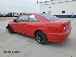2005 Honda Civic Cpe VP with VIN 1HGEM22105L008523, listed as a Copart auction lot 51151255 with 124,132 mi miles and Salvage Title. Bid and sale history available at carsss.com. Image 2.