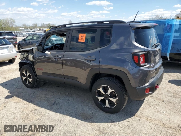 2020 Jeep Renegade Trailhawk with VIN ZACNJBC16LPL73087, listed as a Copart auction lot 55808455 with 83,526 mi miles and Non repairable. Bid and sale history available at DreamBid. Image 2.