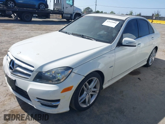 2012 Mercedes-Benz C-Class C 250 Sport with VIN WDDGF4HB5CR223120, listed as a IAAI auction lot 42119994 with 158,098 mi miles. Bid and sale history available at carsss.com. Image 2.