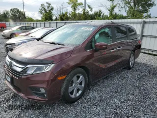 2018 Honda Odyssey EX-L z VIN 5FNRL6H72JB004718, wystawiony jako Copart lot #58467595 z przebiegiem 114 814 mil mil oraz Szkoda całkowita • Salvage title. Historia ofert i sprzedaży dostępna na DreamBid. Obrazek 1.