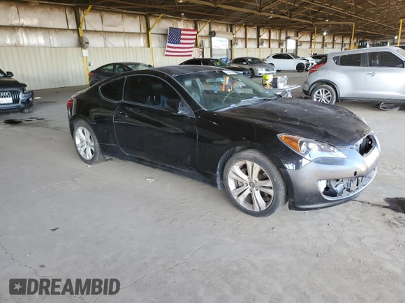 2010 Hyundai Genesis Coupe with VIN KMHHU6KH1AU023886, listed as a Copart auction lot 46262545 with 172,344 mi miles and Salvage title. Bid and sale history available at DreamBid. Image 4.