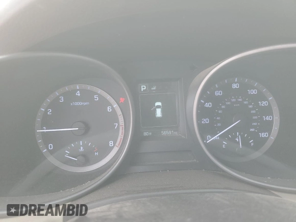 2017 Hyundai Santa Fe 2.4L with VIN 5XYZT3LB7HG489726, listed as a Copart auction lot 48418395 with 56,591 mi miles and Salvage title. Bid and sale history available at DreamBid. Image 9.