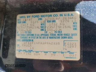1988 Ford F-150 with VIN 1FTEF14YXJPA42338, listed as a Copart auction lot 56739775 with 58,947 mi miles and Salvage title. Bid and sale history available at DreamBid. Image 12.