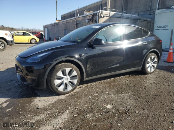 2023 Tesla Model Y Long Range with VIN 7SAYGDEE0PF635549, listed as a Copart auction lot 48263145 with 18,449 mi miles and Salvage Title. Bid and sale history available at carsss.com. Image 1.