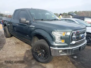 2015 Ford F-150 XL with VIN 1FTEX1CP1FFB64492, listed as a IAAI auction lot 41781913 with 195,516 mi miles. Bid and sale history available at carsss.com. Image 1.