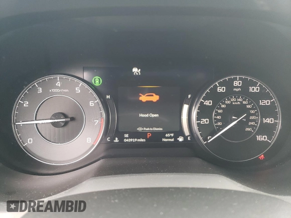 2022 Acura RDX Technology with VIN 5J8TC2H50NL017632, listed as a Copart auction lot 57213075 with 43,919 mi miles and Salvage title. Bid and sale history available at DreamBid. Image 9.