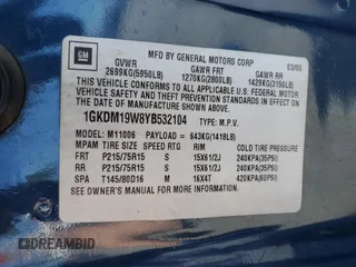 2000 GMC Safari with VIN 1GKDM19W8YB532104, listed as a Copart auction lot 59866574 with 152,933 mi miles and Salvage Title. Bid and sale history available at carsss.com. Image 15.