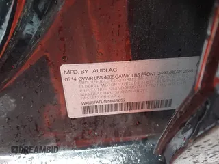 2014 Audi A4 Premium z VIN WAUBFAFL4EN045657, wystawiony jako IAAI lot #42324907 z przebiegiem 165 538 mil mil oraz . Historia ofert i sprzedaży dostępna na DreamBid. Obrazek 9.