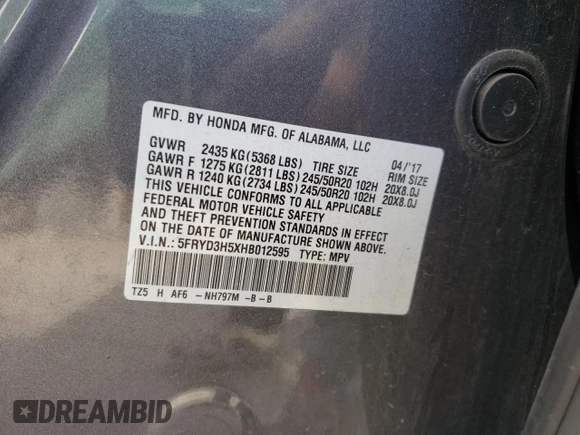 2017 Acura MDX Technology z VIN 5FRYD3H5XHB012595, wystawiony jako Copart lot #48132595 z przebiegiem 130 782 mil mil oraz Szkoda całkowita • Salvage title. Historia ofert i sprzedaży dostępna na DreamBid. Obrazek 12.