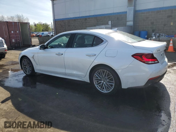 2021 Genesis G70 2.0T with VIN KMTG34LA8MU072565, listed as a Copart auction lot 54375895 with 93,275 mi miles and Salvage title. Bid and sale history available at DreamBid. Image 2.