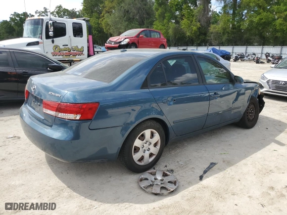 2007 Hyundai Sonata GLS with VIN 5NPET46C57H251969, listed as a Copart auction lot 51161875 with 109,396 mi miles and Salvage Title. Bid and sale history available at carsss.com. Image 3.