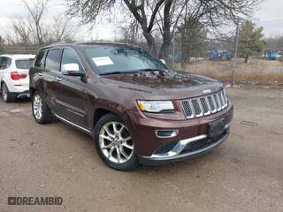 2014 Jeep Grand Cherokee Summit with VIN 1C4RJFJGXEC572752, listed as a IAAI auction lot 41905142 with 205,858 mi miles. Bid and sale history available at carsss.com. Image 1.