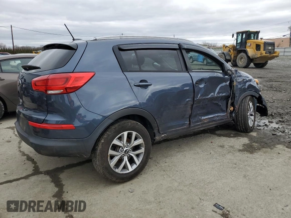 2016 Kia Sportage LX with VIN KNDPBCAC0G7826707, listed as a Copart auction lot 49314115 with Not Provided miles and Salvage Title. Bid and sale history available at carsss.com. Image 3.