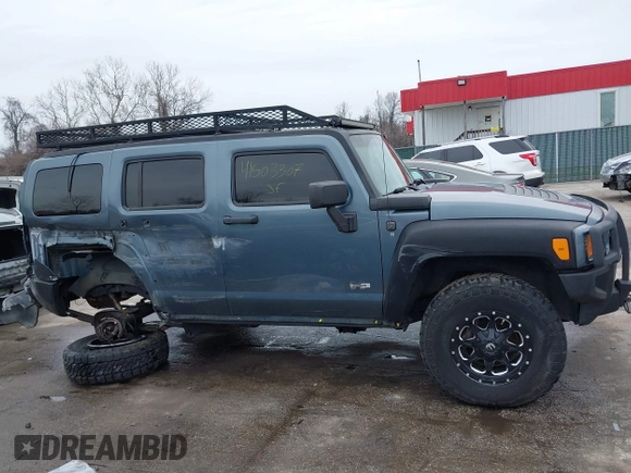 2006 Hummer H3 with VIN 5GTDN136768328477, listed as a IAAI auction lot 41503307 with 186,944 mi miles. Bid and sale history available at carsss.com. Image 13.