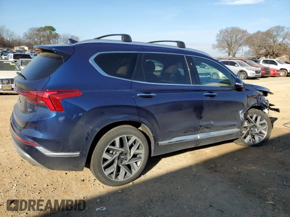 2022 Hyundai Santa Fe Calligraphy with VIN 5NMS54AL6NH428835, listed as a Copart auction lot 86538484 with 34,154 mi miles and Salvage Title. Bid and sale history available at carsss.com. Image 3.