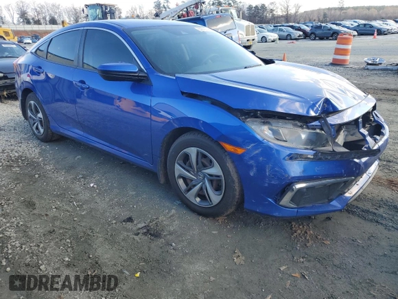 2019 Honda Civic Sedan LX with VIN 19XFC2F61KE038744, listed as a Copart auction lot 85879744 with 0 mi miles and Salvage Title. Bid and sale history available at carsss.com. Image 4.