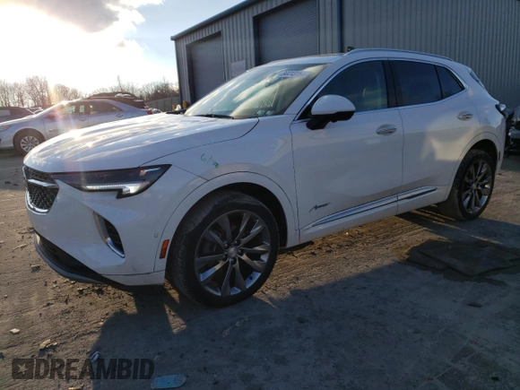 2021 Buick Envision Avenir with VIN LRBFZSR42MD119912, listed as a Copart auction lot 84413154 with 22,327 mi miles and Salvage Title. Bid and sale history available at carsss.com. Image 1.