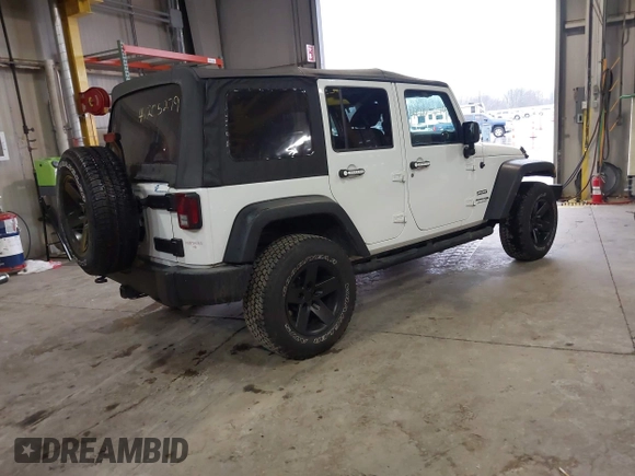 2018 Jeep Wrangler Unlimited Sport with VIN 1C4BJWDG8JL859885, listed as a IAAI auction lot 41205279 with 47,941 mi miles and . Bid and sale history available at DreamBid. Image 4.