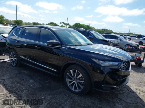 2025 Acura MDX w/Technology Package with VIN 5J8YD9H49SL003503, listed as a IAAI auction lot 41664451 with 3,574 mi miles. Bid and sale history available at carsss.com. Image 1.