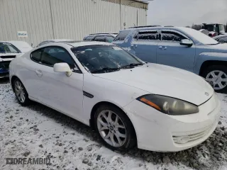 2008 Hyundai Tiburon GT with VIN KMHHN66F68U269896, listed as a Copart auction lot 87502765 with 196,437 mi miles and Salvage Title. Bid and sale history available at carsss.com. Image 4.