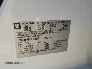2016 Chevrolet Silverado 1500 LT with VIN 3GCUKREC3GG357911, listed as a Copart auction lot 43985735 with 145,647 mi miles and Salvage Title. Bid and sale history available at DreamBid. Image 14.
