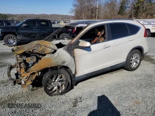2015 Honda CR-V EX-L with VIN 5J6RM3H79FL007061, listed as a Copart auction lot 46075855 with 0 mi miles and Salvage Title. Bid and sale history available at carsss.com. Image 1.