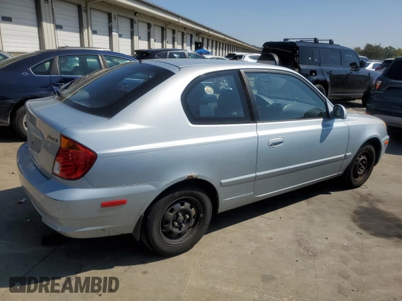 2003 Hyundai Accent GL with VIN KMHCG35CX3U274974, listed as a Copart auction lot 68807494 with 133,791 mi miles and Non Repairable. Bid and sale history available at carsss.com. Image 3.