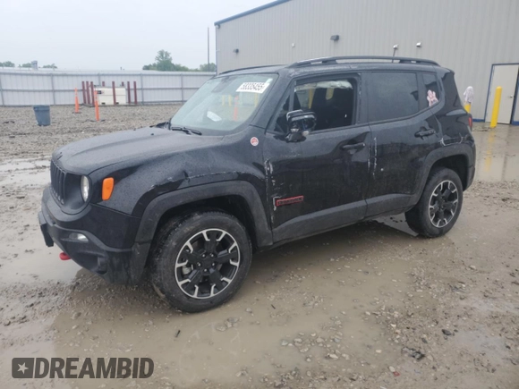 2023 Jeep Renegade Trailhawk with VIN ZACNJDC11PPP59062, listed as a Copart auction lot 58335455 with 9,392 mi miles and Salvage title. Bid and sale history available at DreamBid. Image 1.