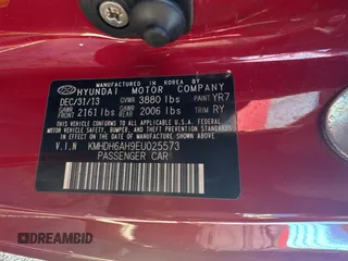 2014 Hyundai Elantra Coupe with VIN KMHDH6AH9EU025573, listed as a Copart auction lot 81293174 with 103,713 mi miles and Clean Title. Bid and sale history available at carsss.com. Image 10.